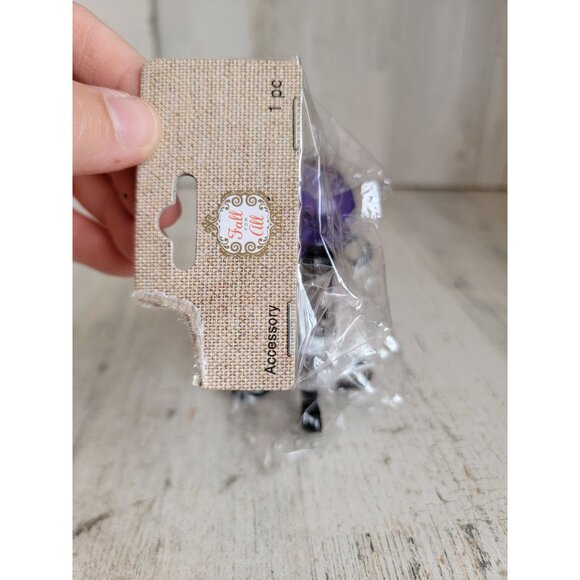 Halloween miniature purple crystal ball village accessory magic Craft unique - Picture 5 of 6